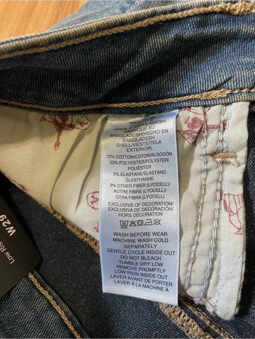 NWT True Religion Joey Low Rise Shorts Frayed Hem Flap Pocket Size 29 (8) Y2K - Picture 9 of 9